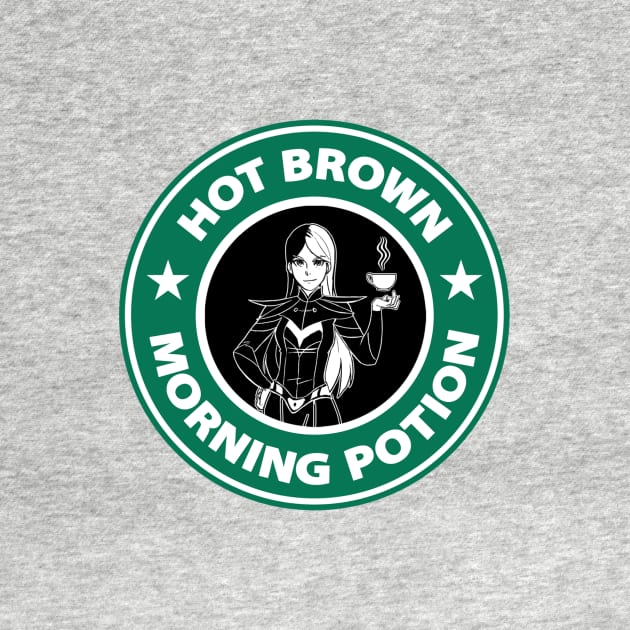 Hot Brown Morning Potion (Alt Print) by Nerdology